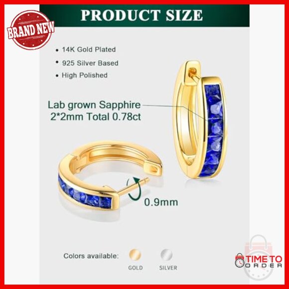 Amazon.com: Cubic Zirconia Hoop Earrings for Women 14K Gold  14k Gold Plated Sterling Silver Cubic Zirconia Huggie Hoop Earrings 15mm